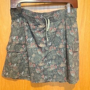Kuhl Olive Green Floral Mini Skirt